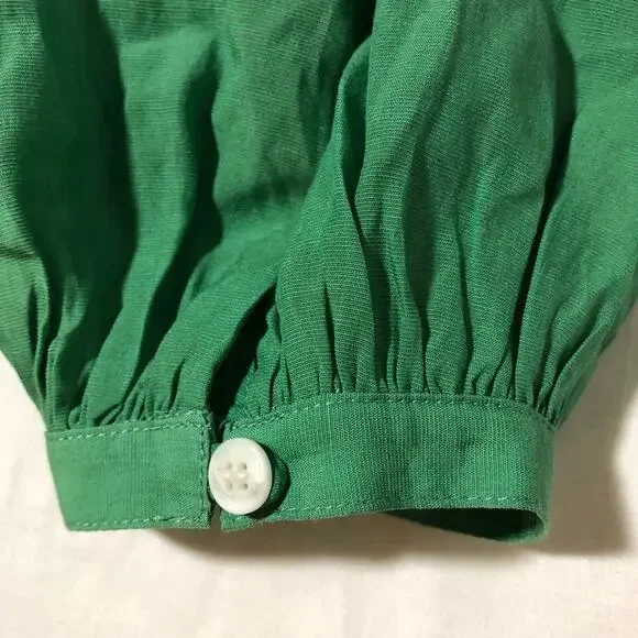 Emerson fry Lucy blouse meadow green womens S bohemian feminine cottage classic - Picture 11 of 13